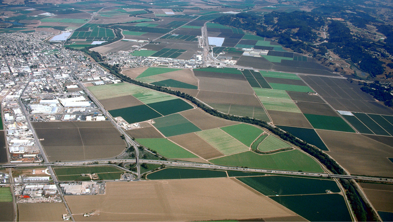 aerial of land in the parajor floodplain