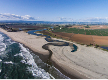 shore with water diversion